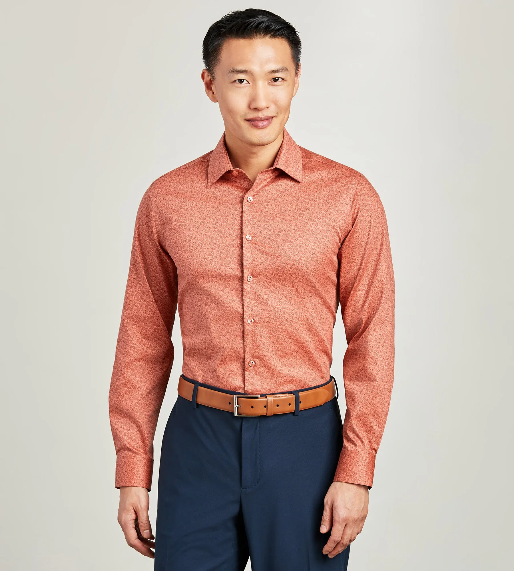 Slim Fit Non- Iron Sateen Dress Shirt sold by Tip Top product image thumbnail 3