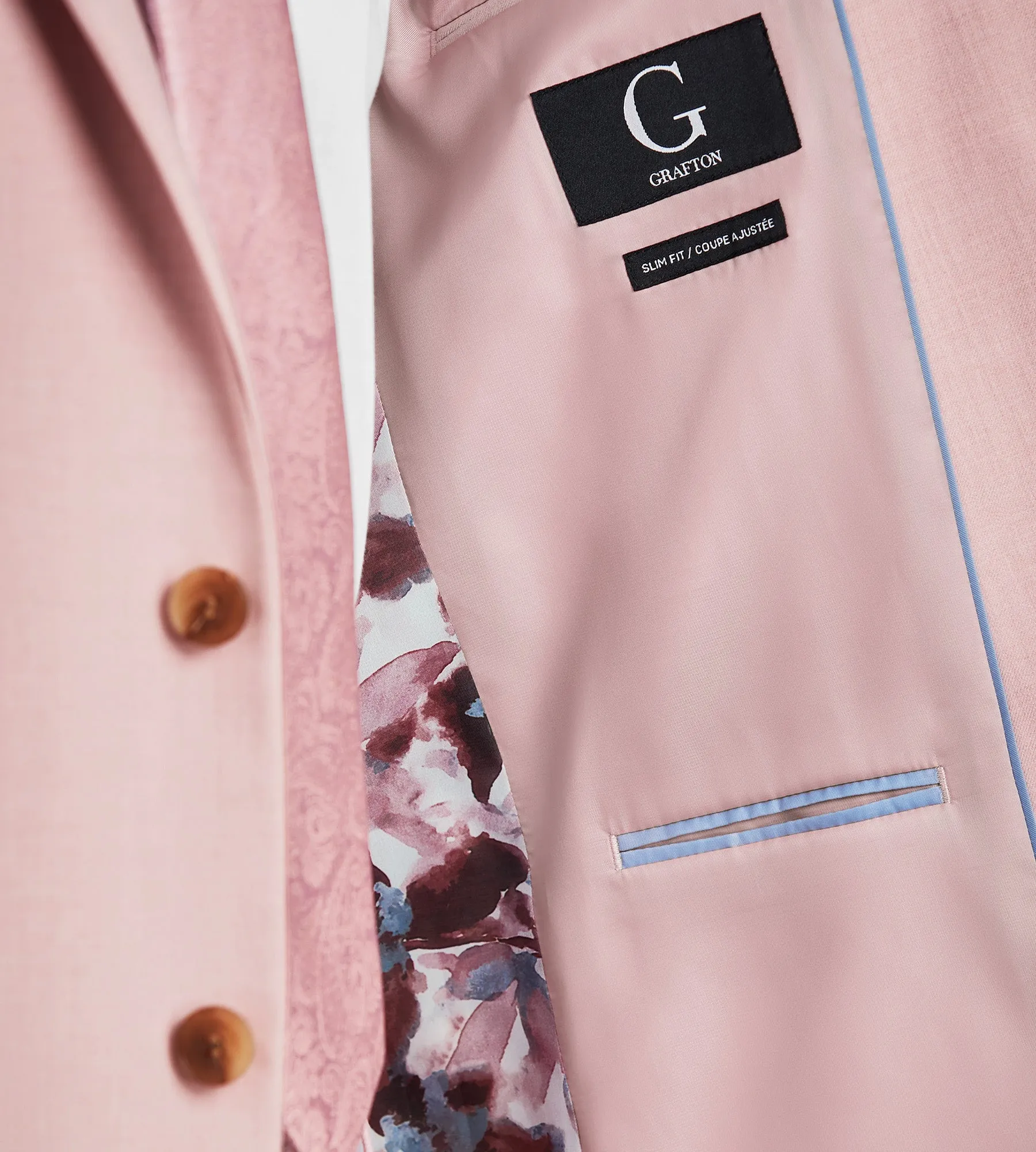 Slim Fit Light Pink Solid Suit sold by Tip Top product image thumbnail 3