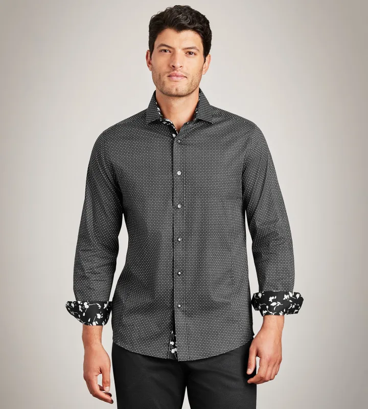 Modern Fit Long Sleeve Textured Stretch Casual Shirt sold by Tip Top