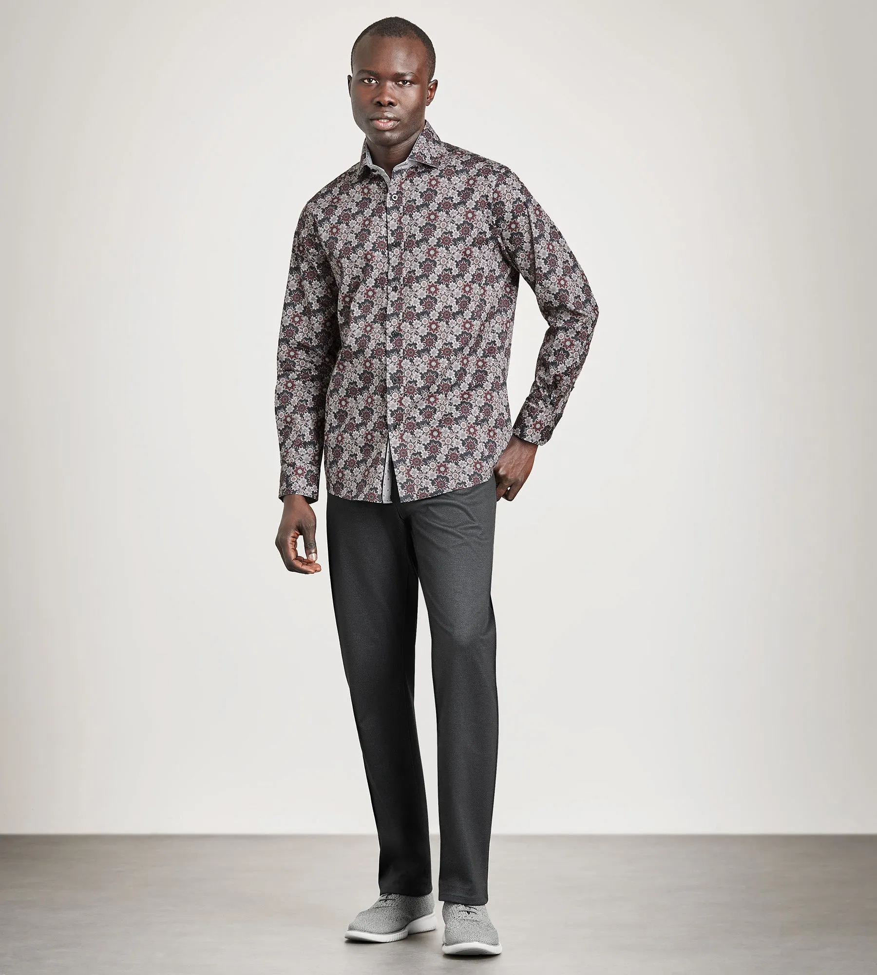 Modern Fit Long Sleeve Textured Stretch Casual Shirt sold by Tip Top product image thumbnail 4