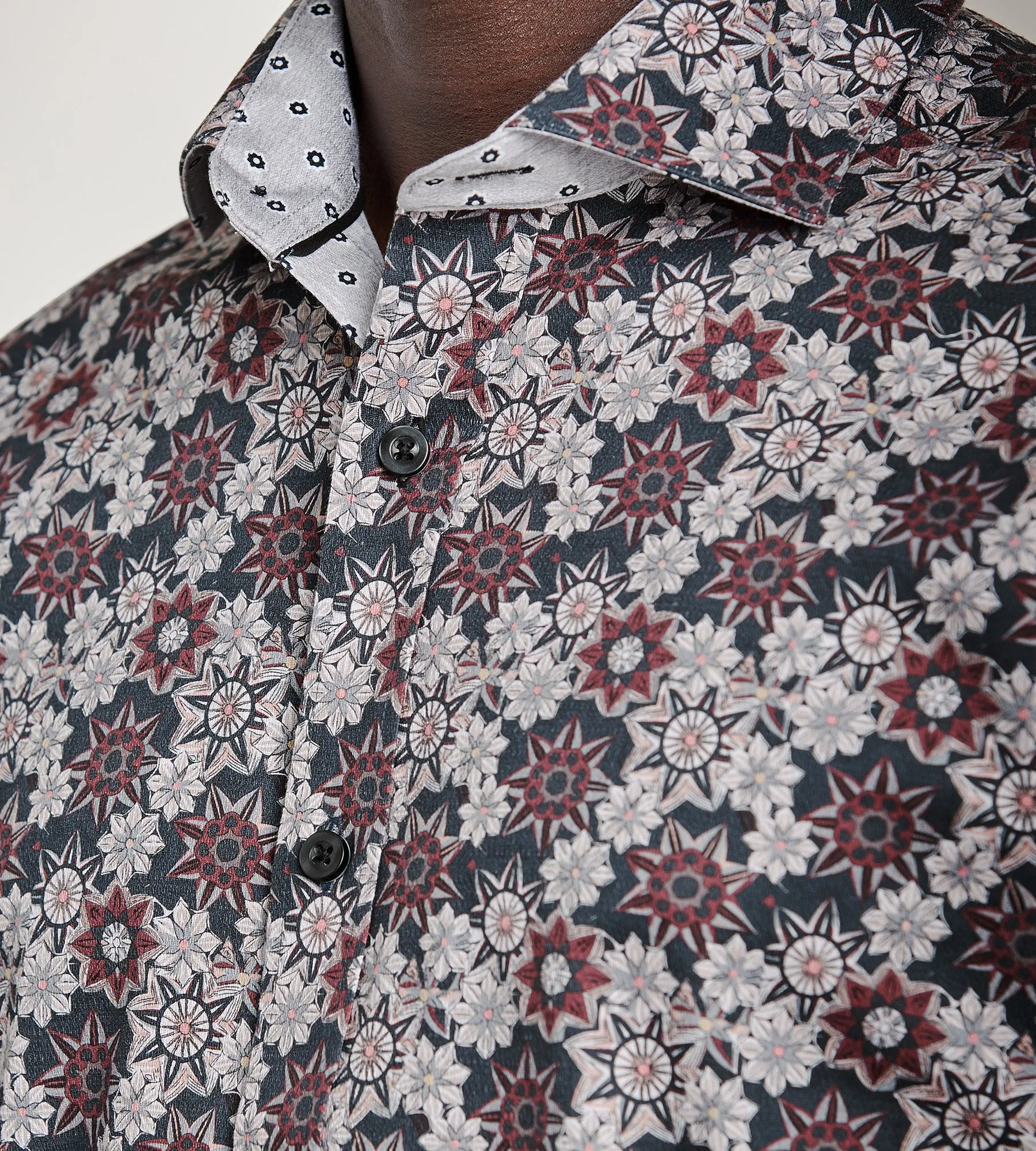 Modern Fit Long Sleeve Textured Stretch Casual Shirt sold by Tip Top product image thumbnail 2