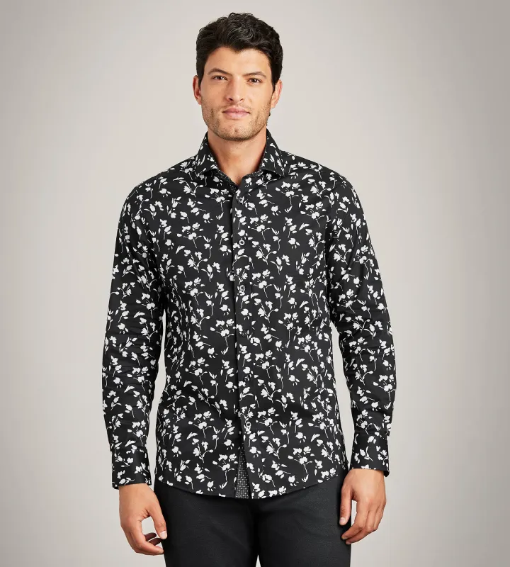 Modern Fit Long Sleeve Textured Stretch Casual Shirt sold by Tip Top