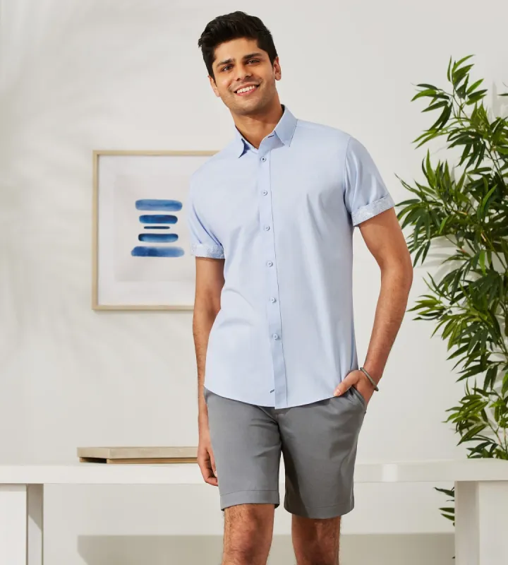 Modern Fit Solid Linen Blend Sport Shirt sold by Tip Top
