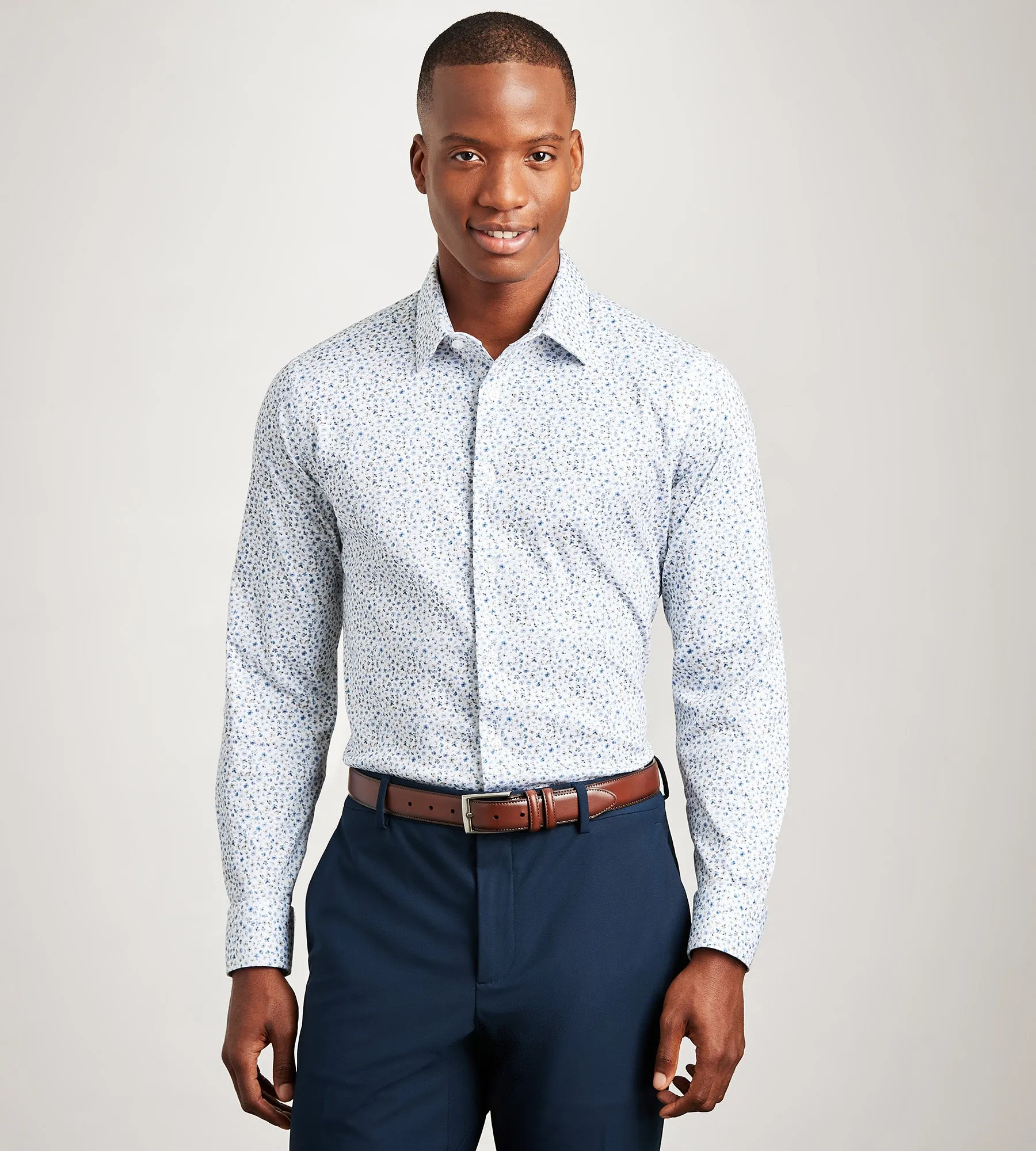 Slim Fit Butterknit Floral Print Dress Shirt sold by Tip Top product image thumbnail 2