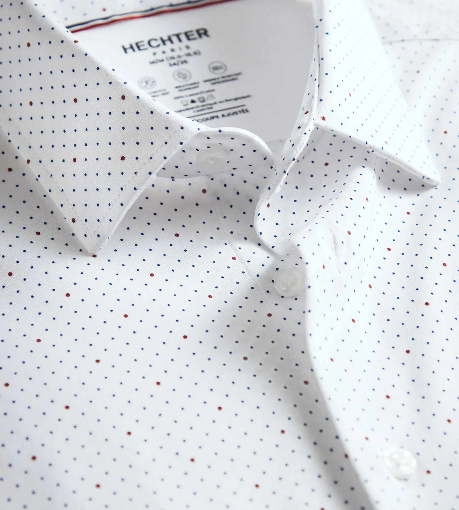 Slim Fit 360° Stretch Knit Non-Iron Soft Touch Geo Print Jersey Dress Shirt sold by Tip Top