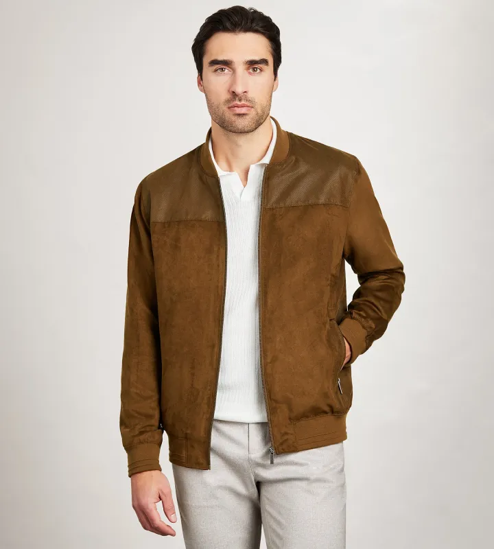 Modern Fit Vegan Suede Jacket made by Tip Top