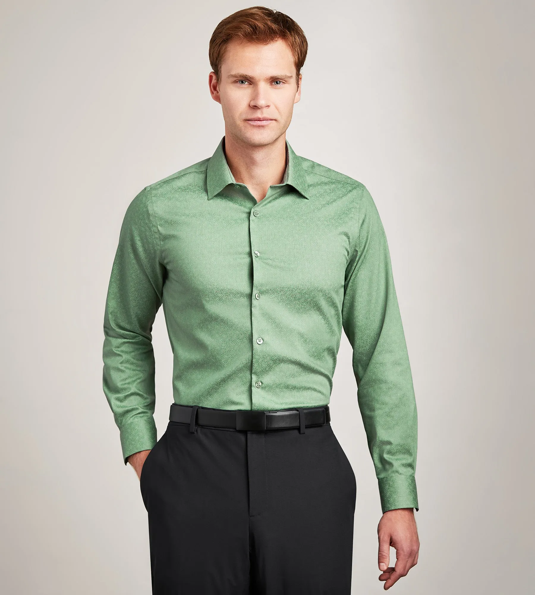 Modern Fit Non- Iron Sateen Dress Shirt sold by Tip Top product image thumbnail 2