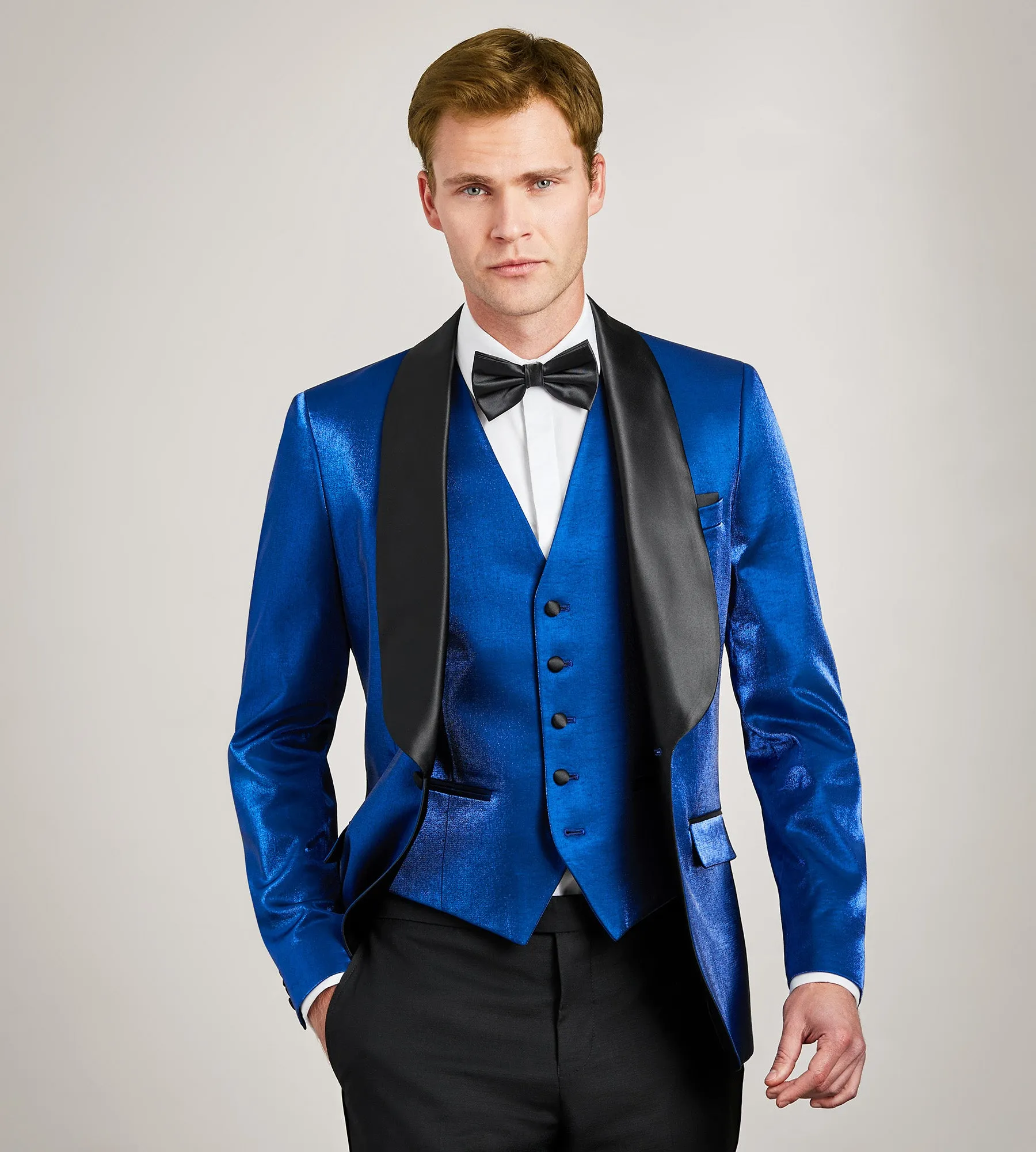Cobalt Solid Tuxedo Vest sold by Tip Top product image thumbnail 4