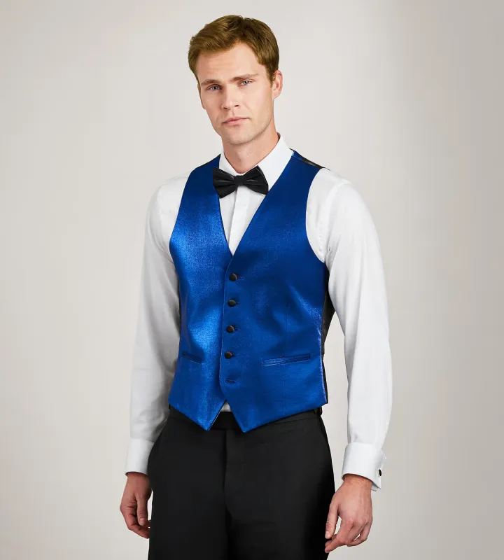 Cobalt Solid Tuxedo Vest made by G GRAFTON