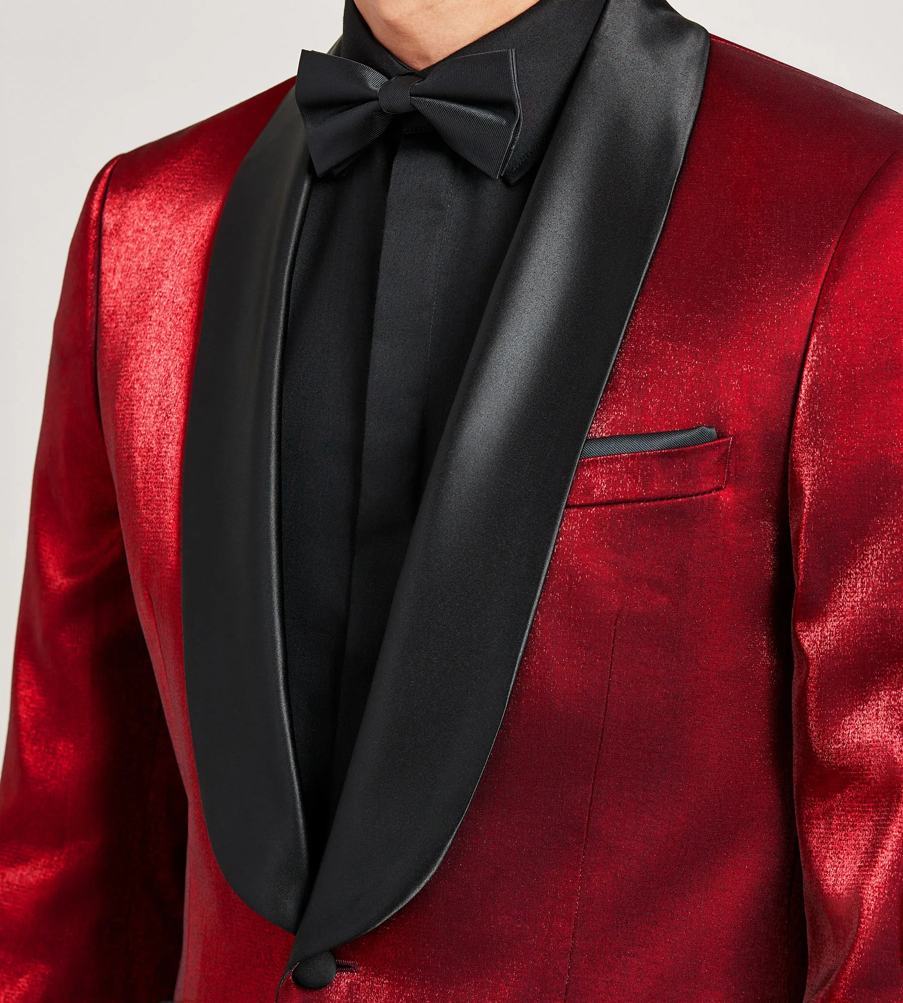 Modern Fit Red Solid Tuxedo Jacket sold by Tip Top product image thumbnail 2