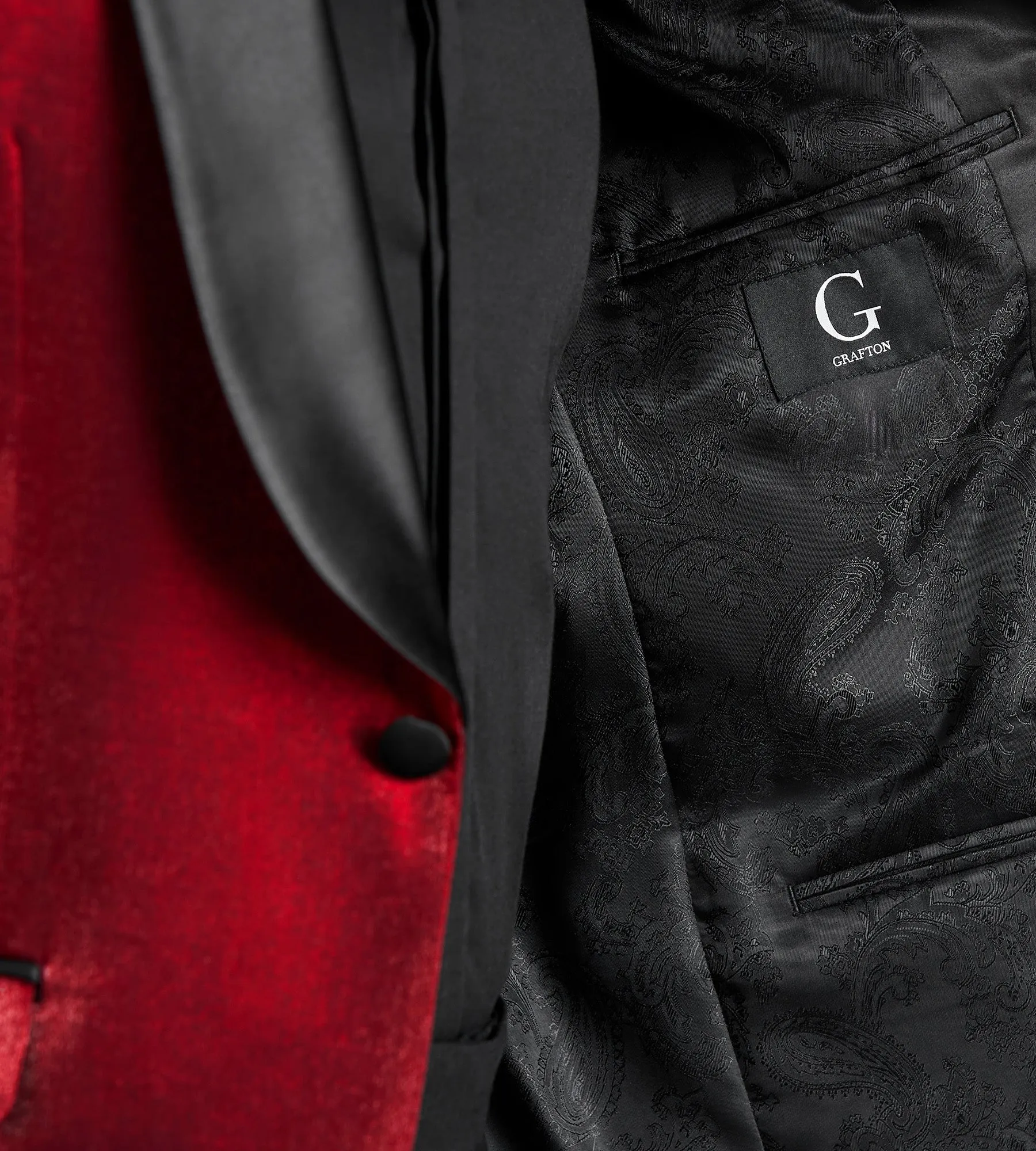 Modern Fit Red Solid Tuxedo Jacket sold by Tip Top product image thumbnail 3