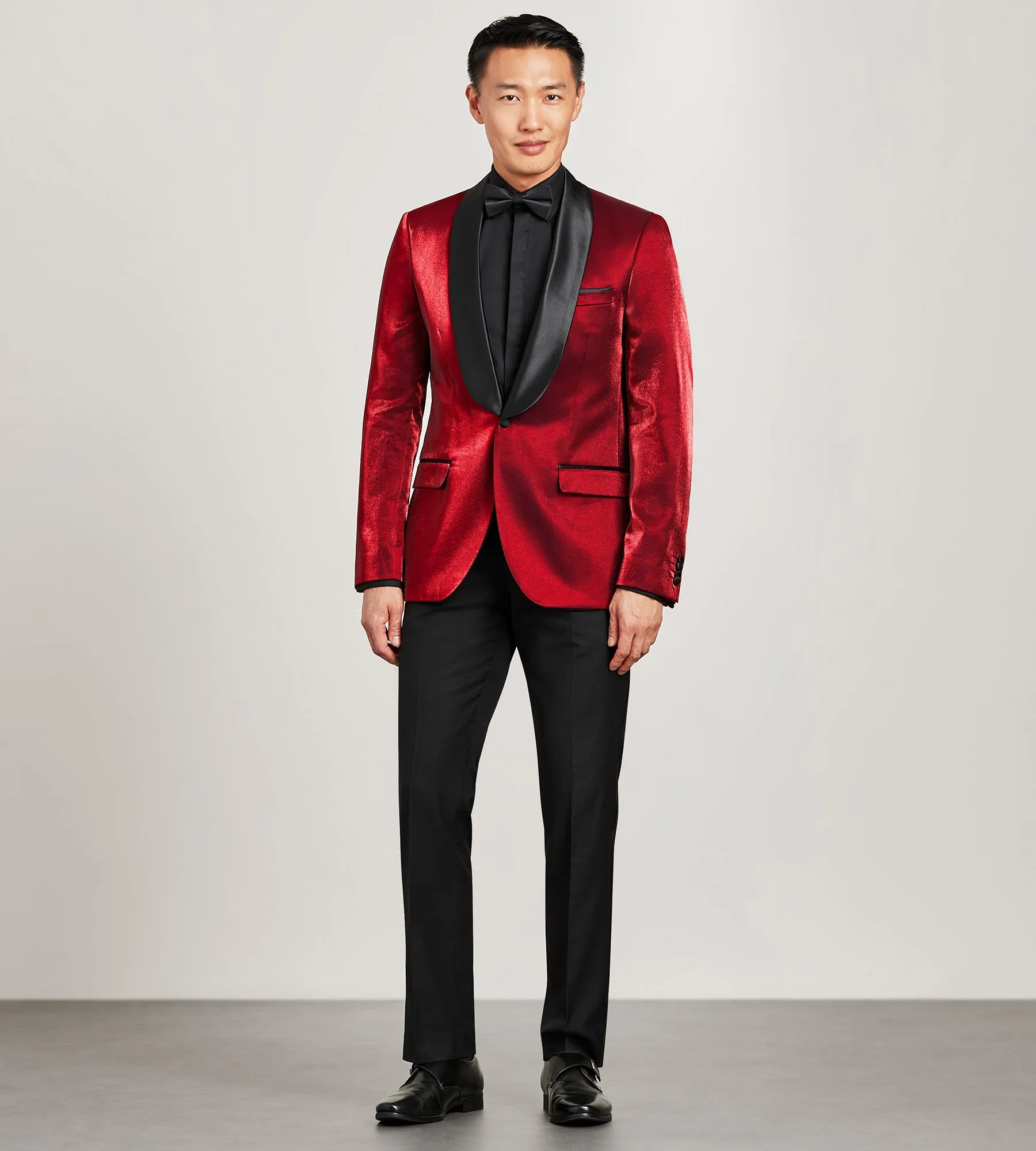 Slim Fit Red Solid Tuxedo Jacket sold by Tip Top product image thumbnail 4