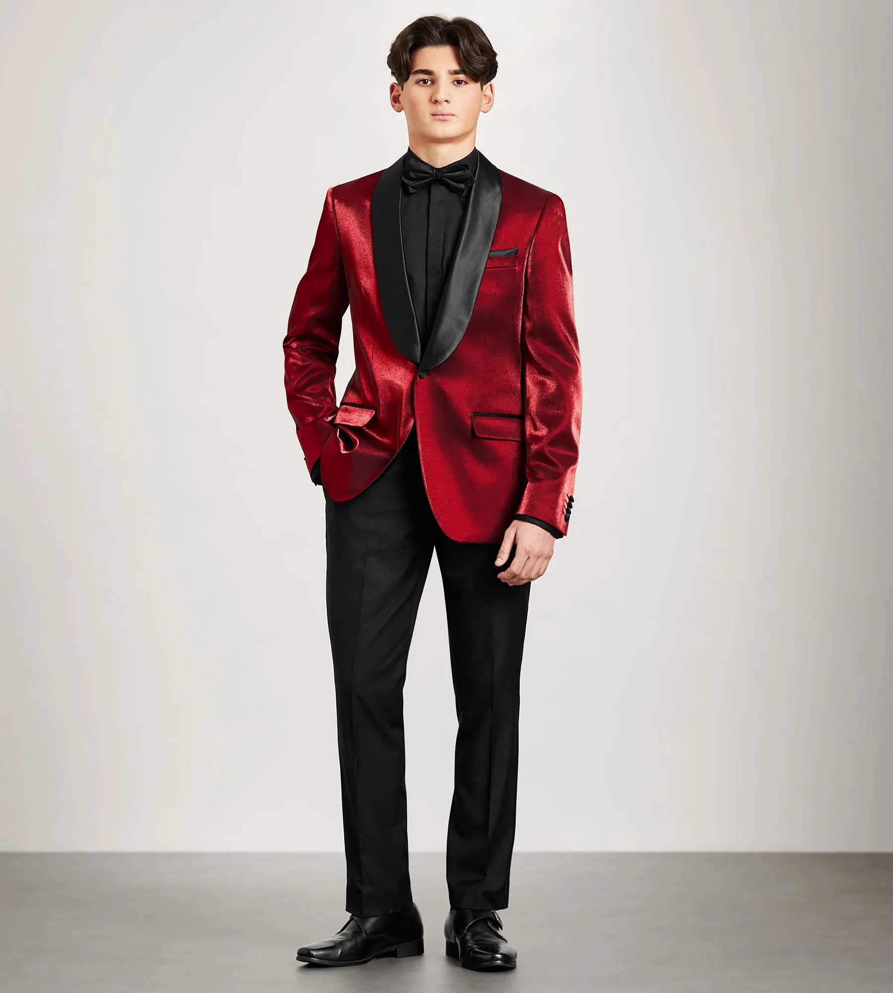 Slim Fit Red Solid Tuxedo Jacket sold by Tip Top product image thumbnail 5