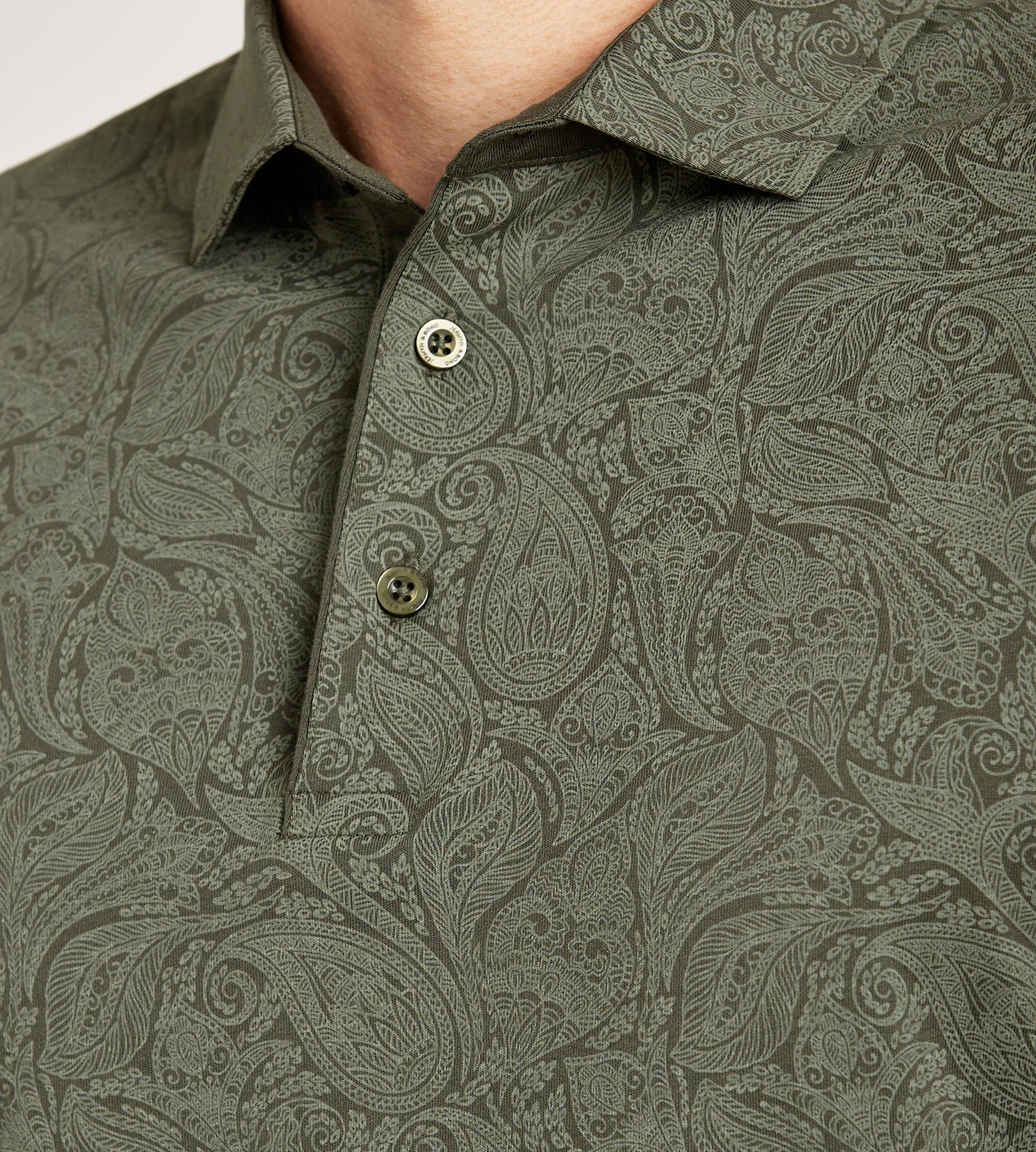 Jermyn & Bond Modern Fit Tonal Paseily Polo sold by Tip Top product image thumbnail 2