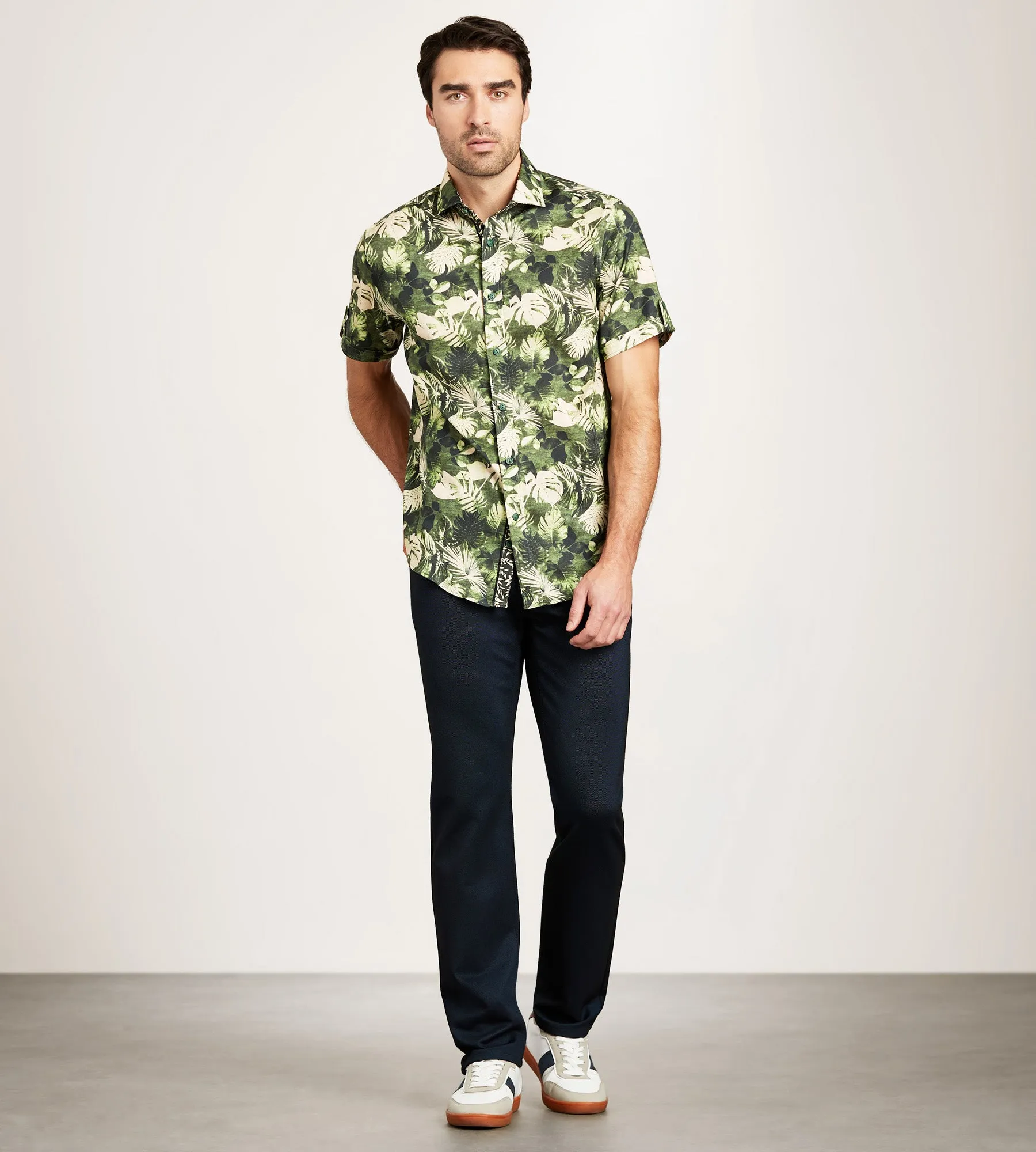 Short Sleeve Tropical Print Casual Shirt sold by Tip Top product image thumbnail 4