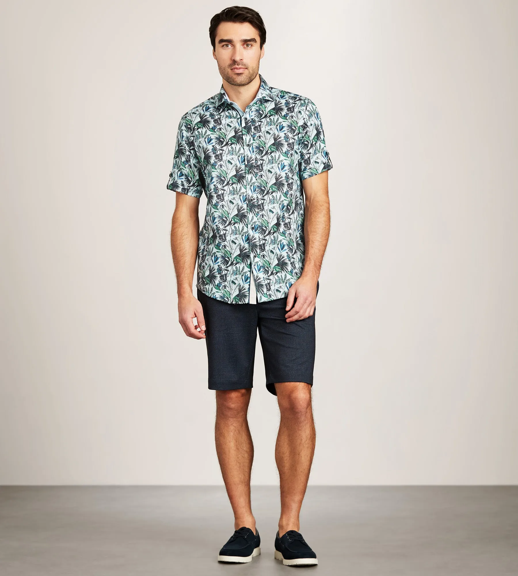Short Sleeve Tropical Print Casual Shirt sold by Tip Top product image thumbnail 3