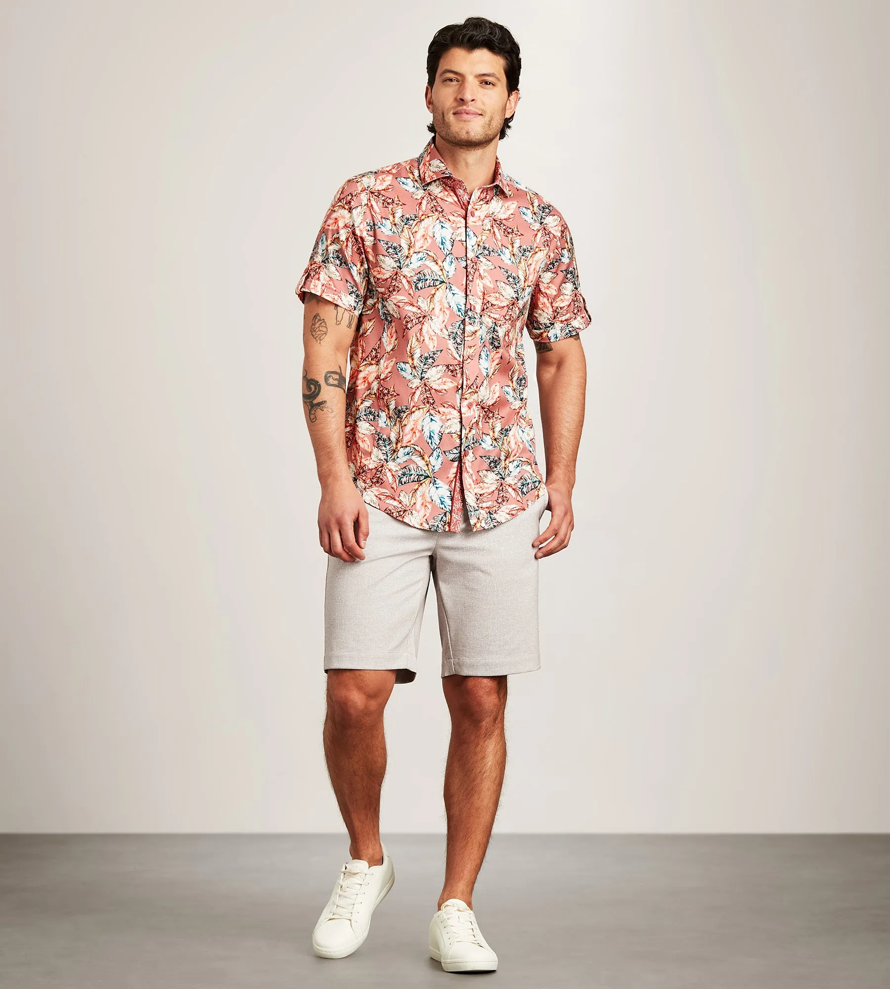 Short Sleeve Tropical Print Casual Shirt sold by Tip Top product image thumbnail 3