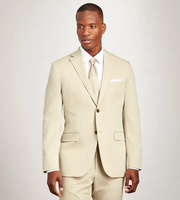 Modern Fit 360° Stretch Tan Suit Separate Jacket made by Tip Top