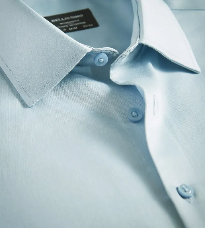 Modern Fit Non- Iron Sateen Dress Shirt sold by Tip Top