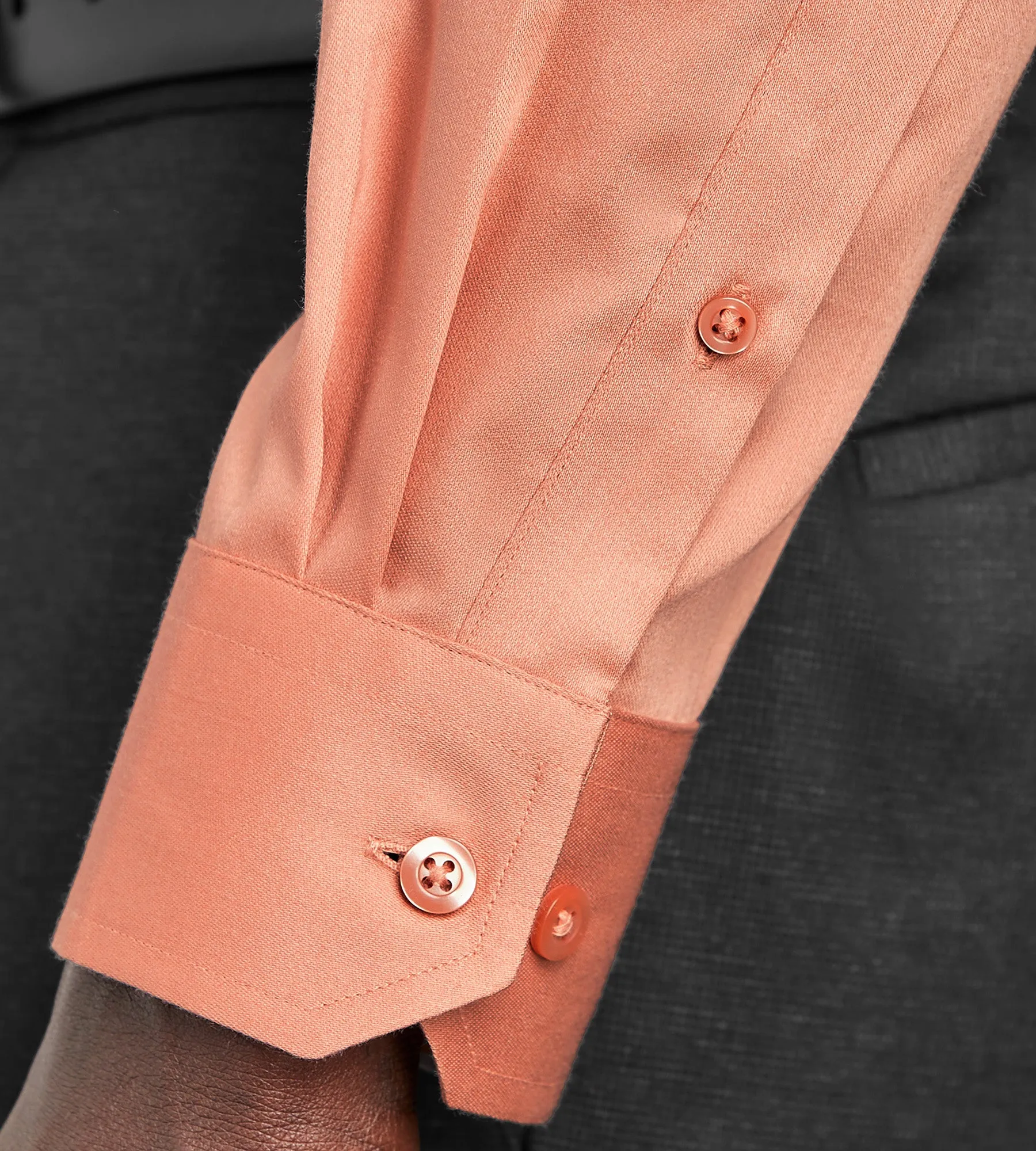 Slim Fit Non- Iron Sateen Dress Shirt sold by Tip Top product image thumbnail 3