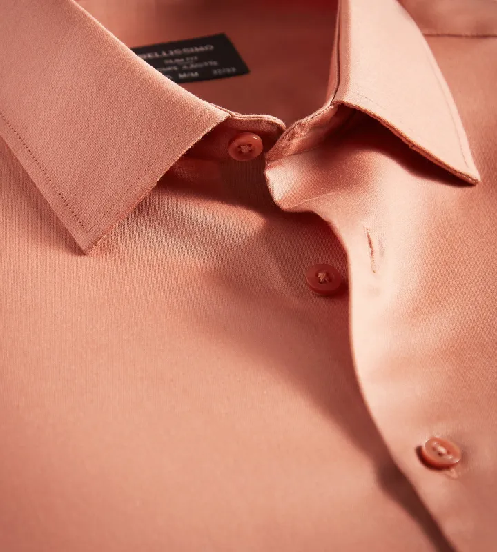 Slim Fit Non- Iron Sateen Dress Shirt sold by Tip Top