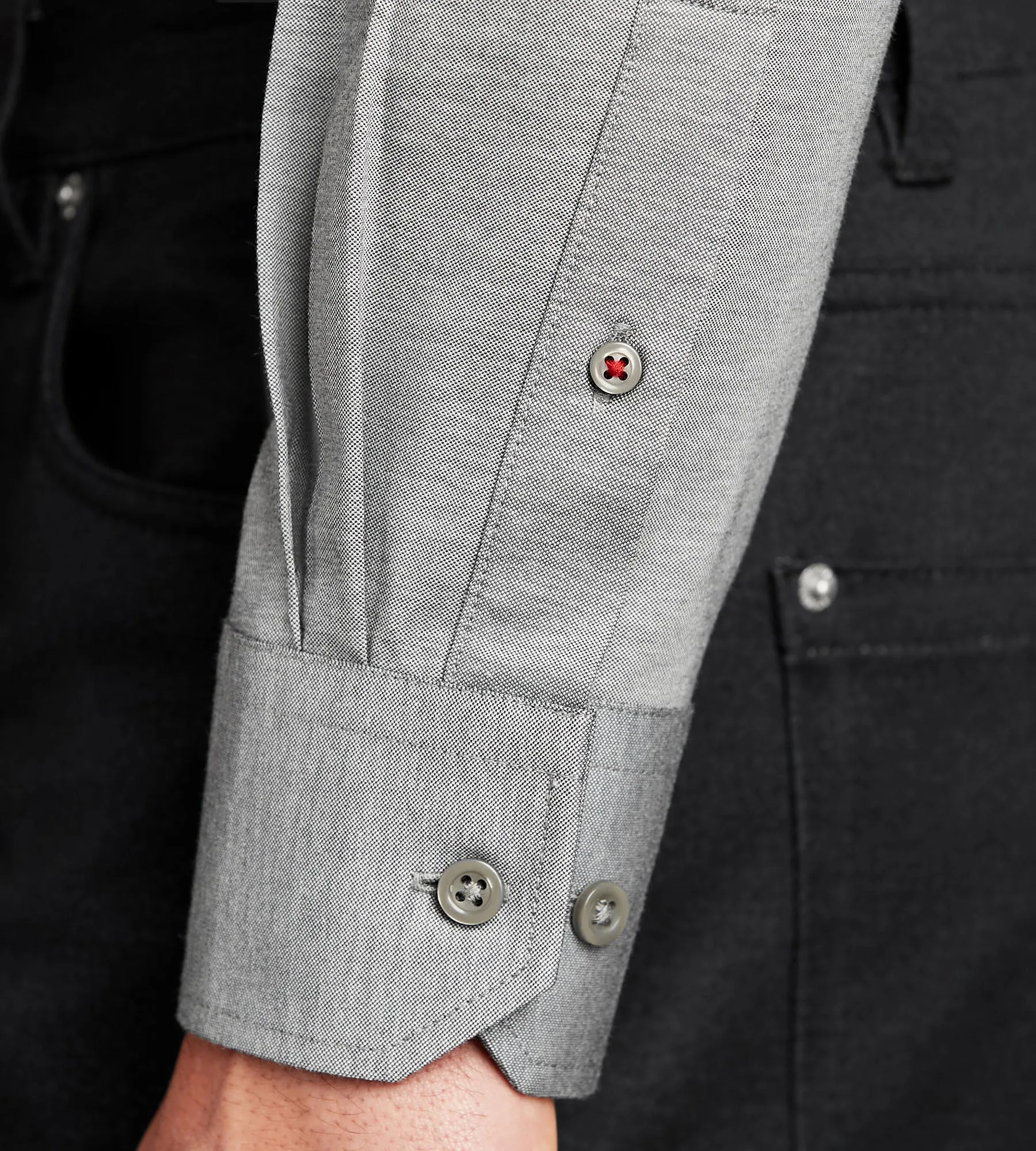 Slim Fit 360° Stretch Knit Non-Iron Soft Touch Yarn Dye Heather sold by Tip Top product image thumbnail 4