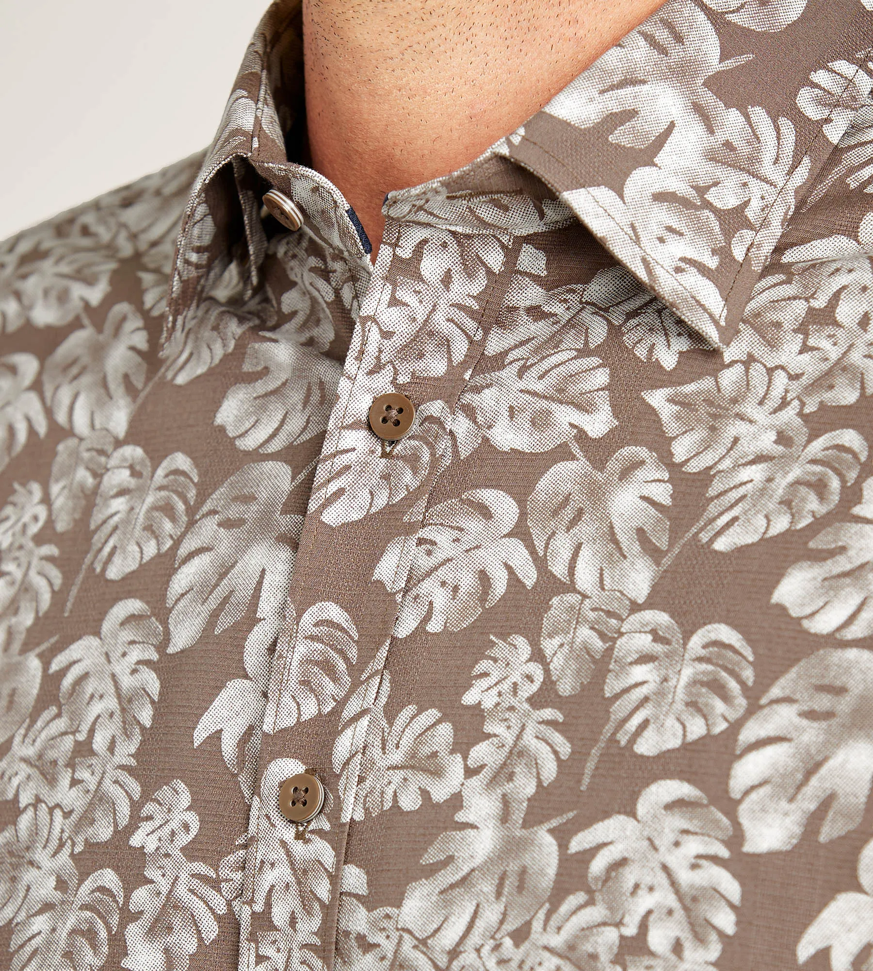 Short Sleeve Textured Linen Like Casual Shirt sold by Tip Top product image thumbnail 2