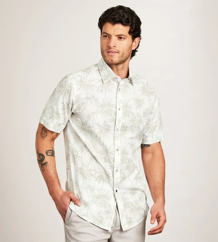 Short Sleeve Textured Linen Like Casual Shirt sold by Tip Top