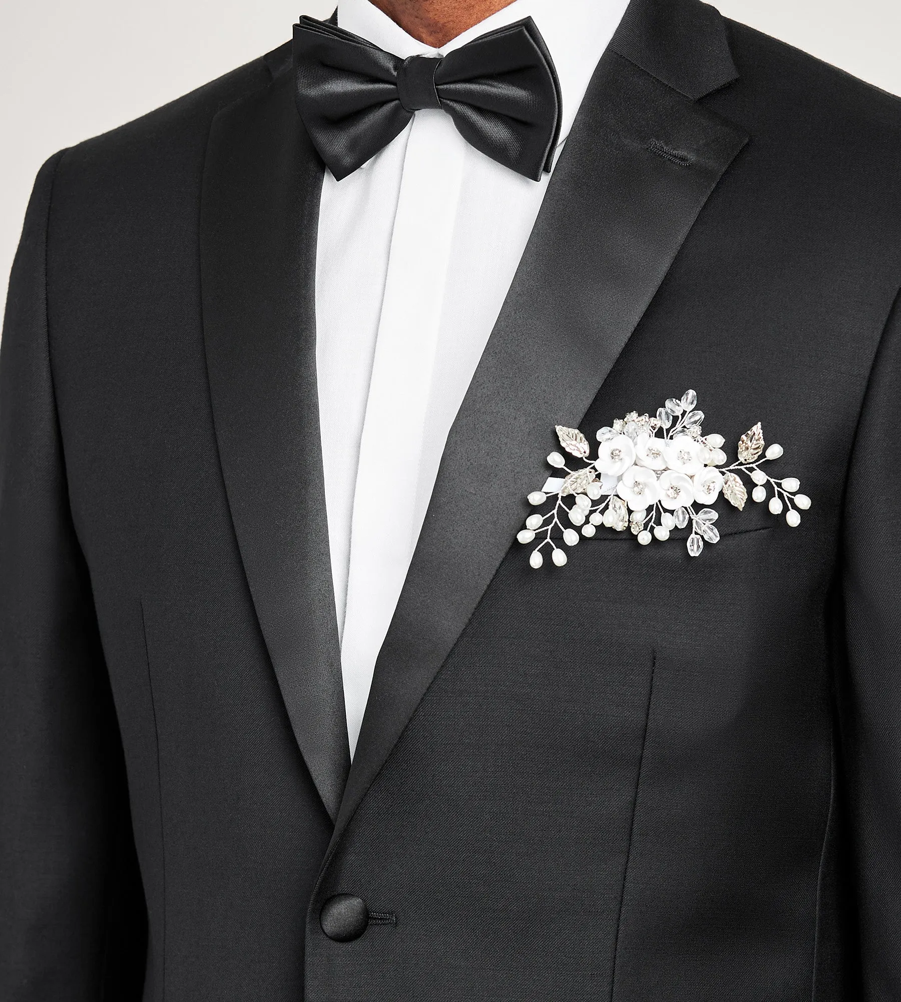 Modern Fit Black Solid Tuxedo Jacket sold by Tip Top product image thumbnail 3