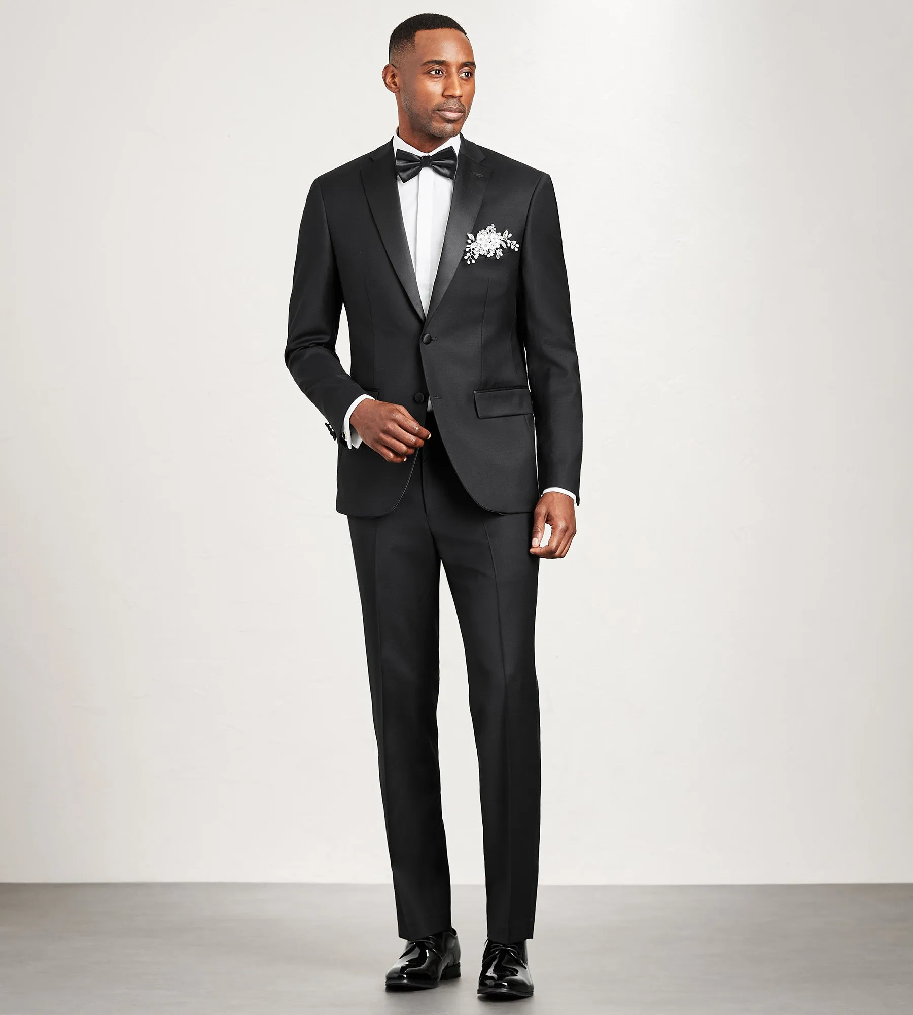 Modern Fit Black Solid Tuxedo Jacket sold by Tip Top product image thumbnail 2