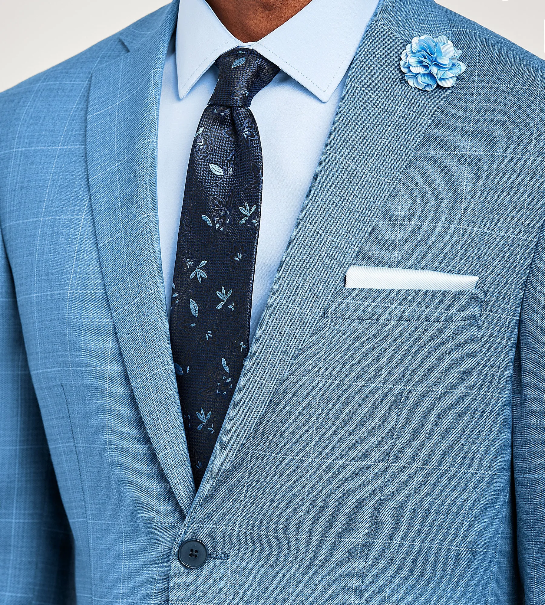 Modern Fit Blue Plaid Suit Jacket sold by Tip Top product image thumbnail 2