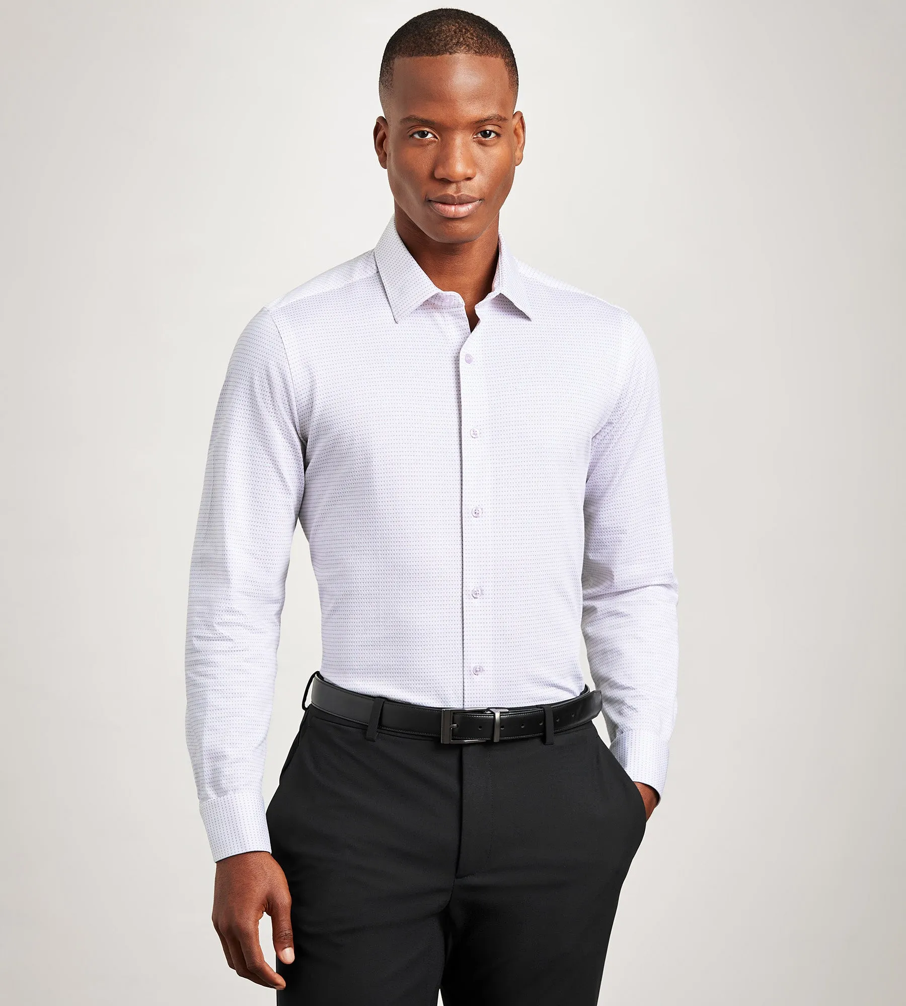 Slim Fit Butterknit Jacquard Dress Shirt sold by Tip Top product image thumbnail 2