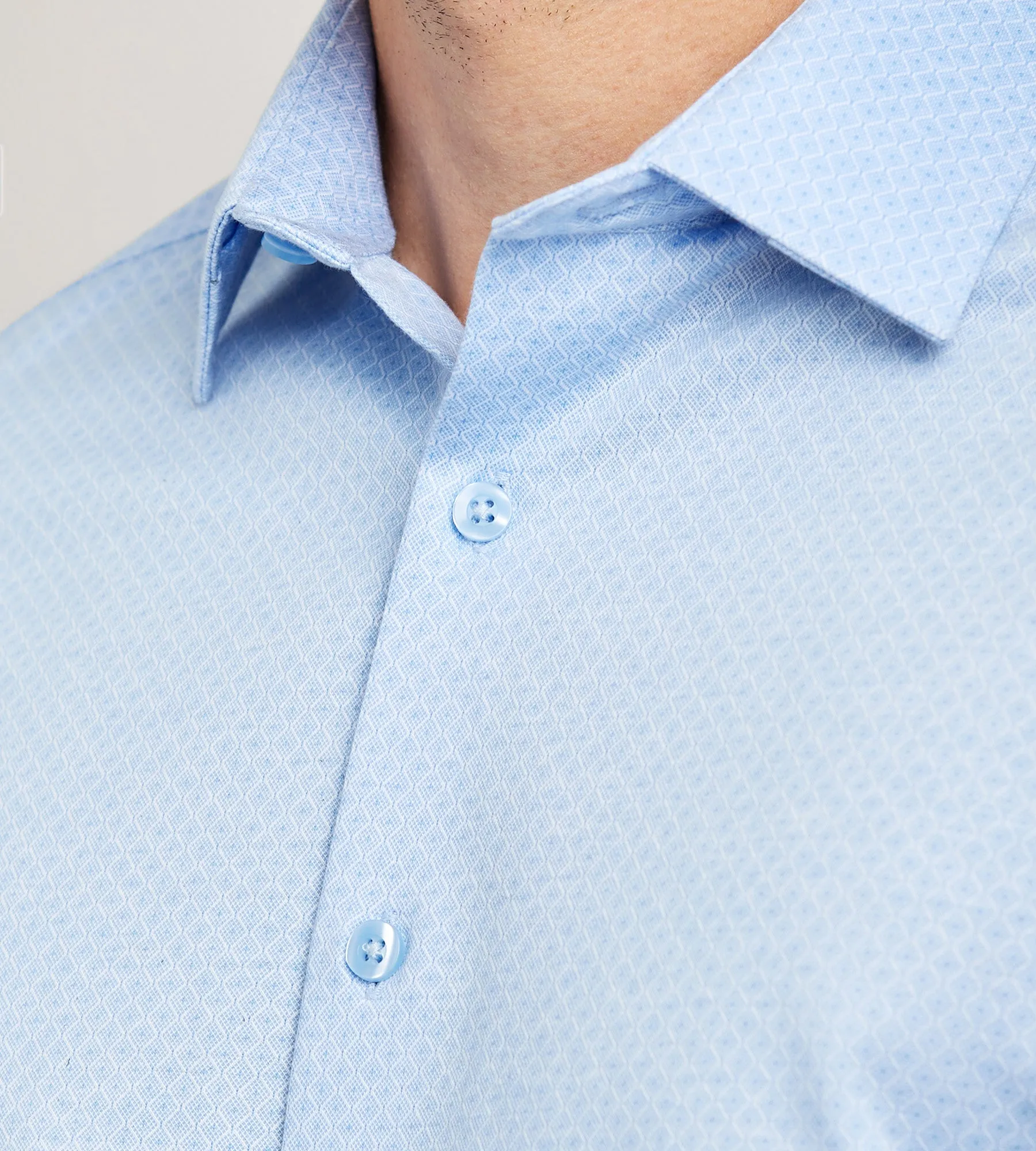 Slim Fit 360° Stretch Knit Non-Iron Soft Touch Jacquard Dress Shirt sold by Tip Top product image thumbnail 3