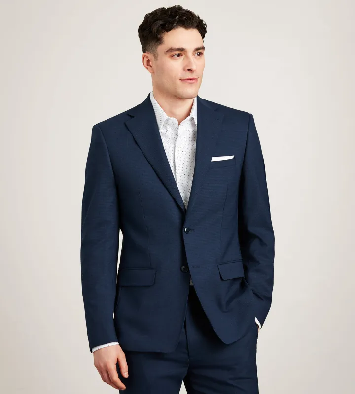Slim Fit Blue Check Suit Jacket made by Michael Kors
