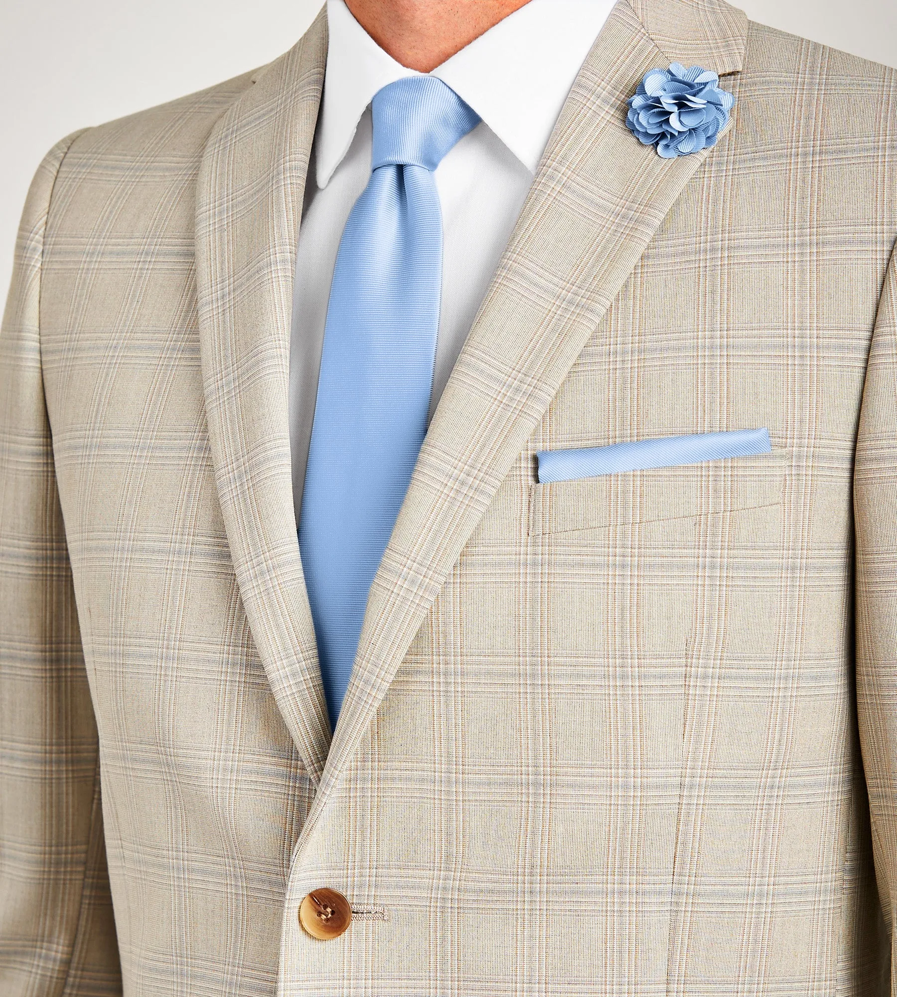 Modern Fit Tan Plaid Suit Jacket sold by Tip Top product image thumbnail 2