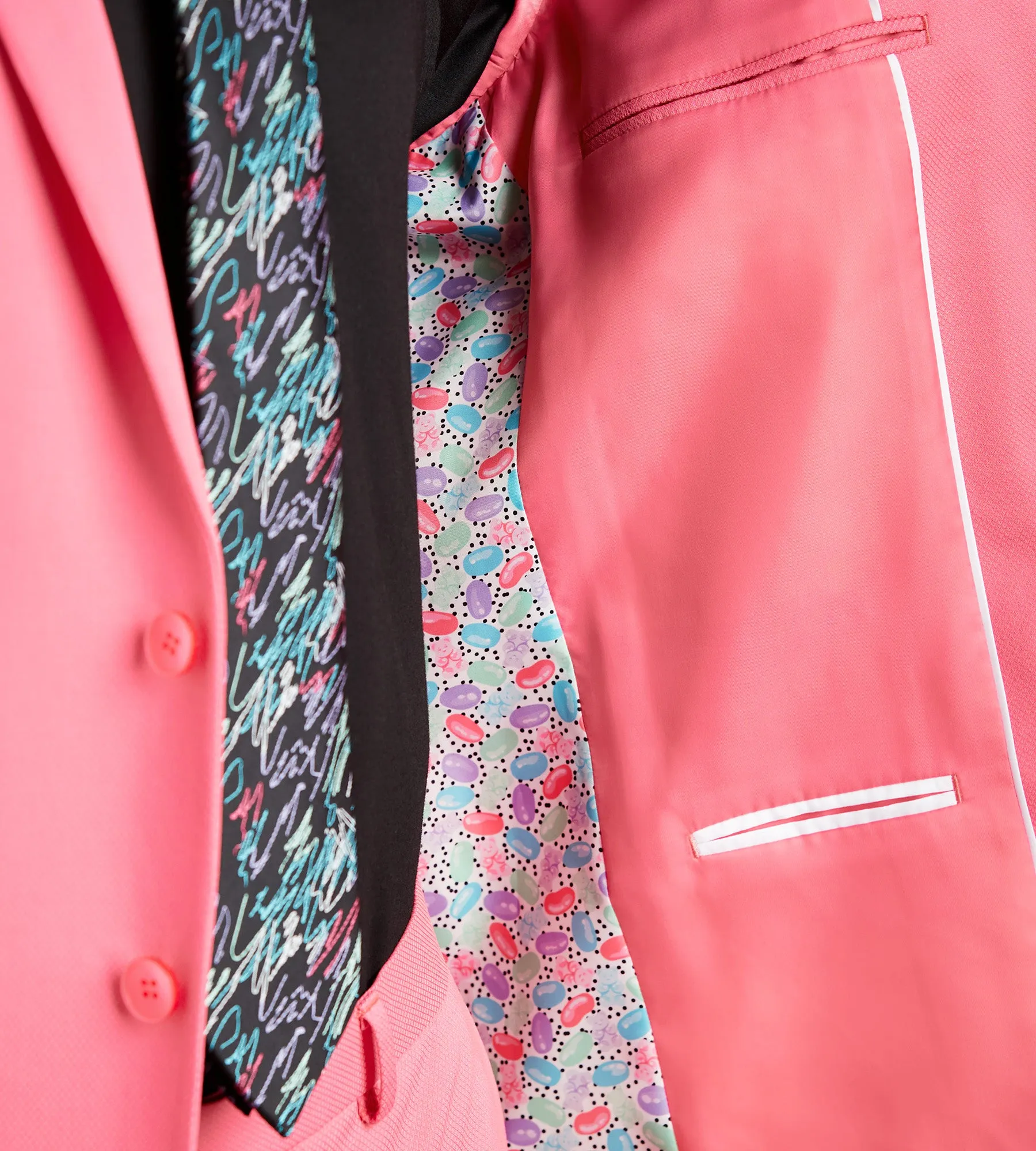 Slim Fit Pink Solid Suit sold by Tip Top product image thumbnail 3