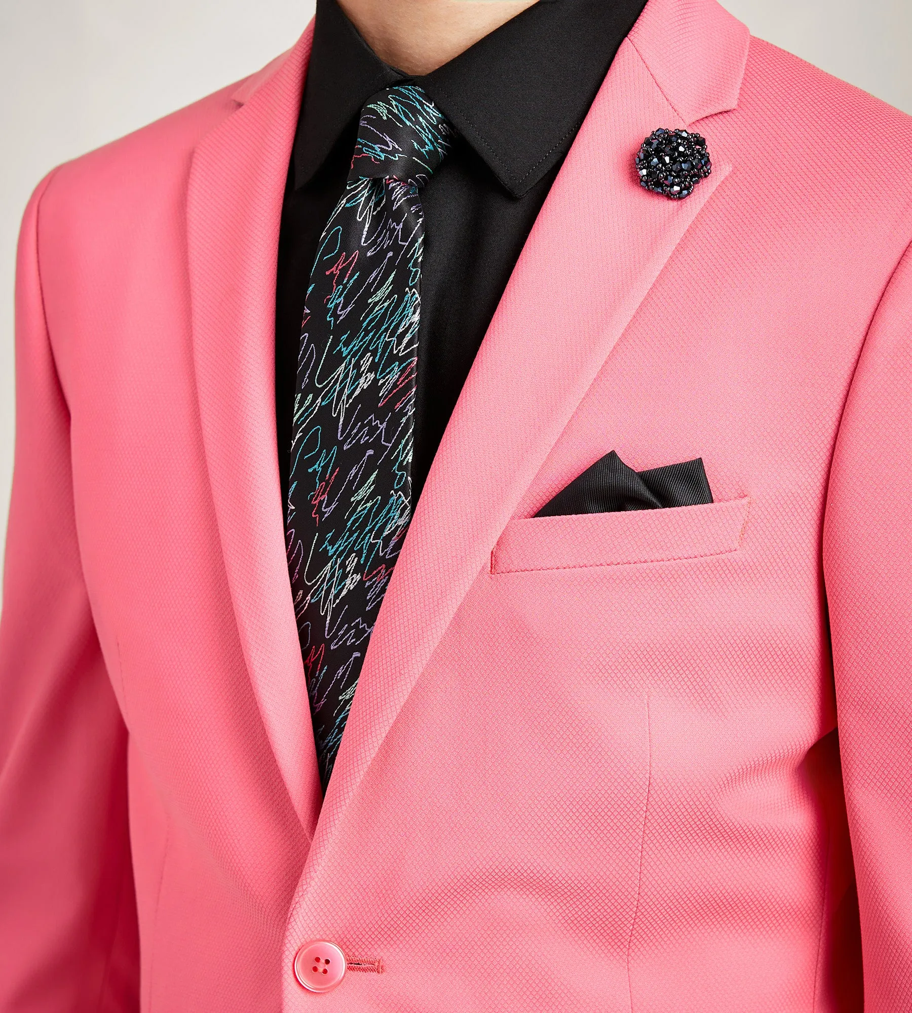 Slim Fit Pink Solid Suit sold by Tip Top product image thumbnail 2