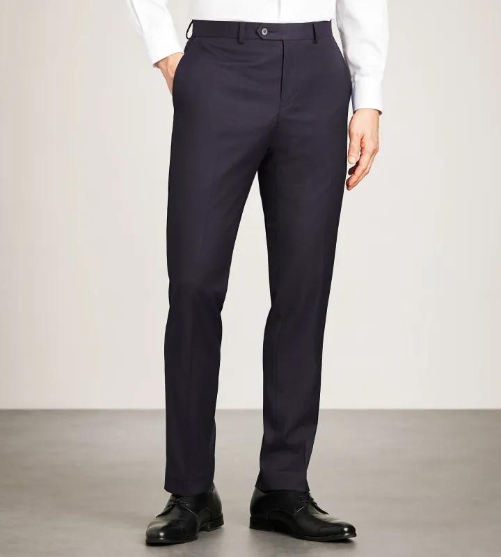 Slim Fit Deep Purple Solid Suit Pants made by G GRAFTON