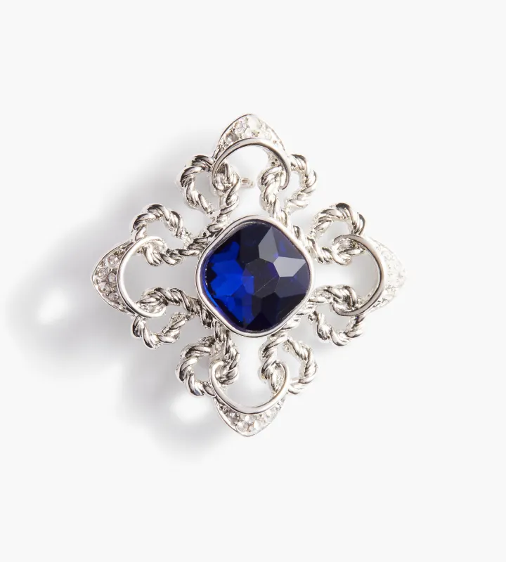 Gemstone Cross Brooch made by Tip Top