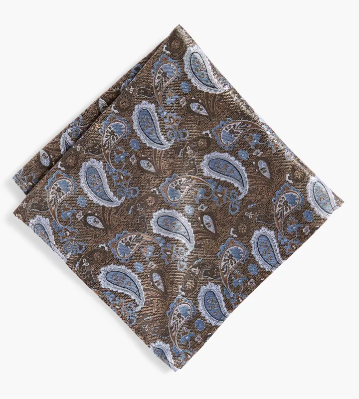 Mid Paisley Pocket Square made by Tip Top