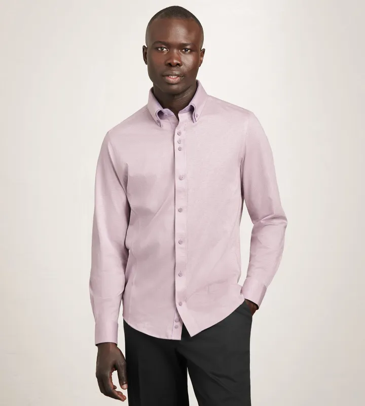 Long Sleeve Double Collar Jacquard Stretch Casual Shirt made by Tip Top