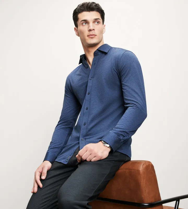 Long Sleeve Butterknit Twill Casual Shirt made by Tip Top