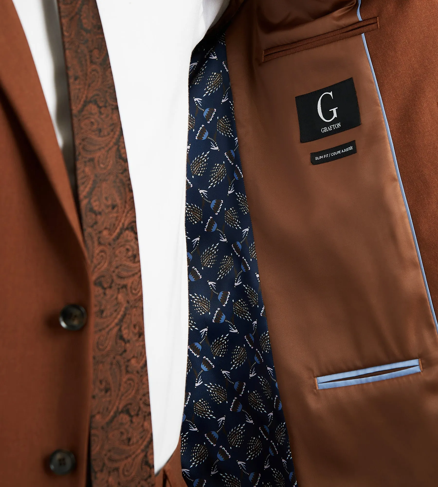 Modern Fit Cognac Solid Suit sold by Tip Top product image thumbnail 3