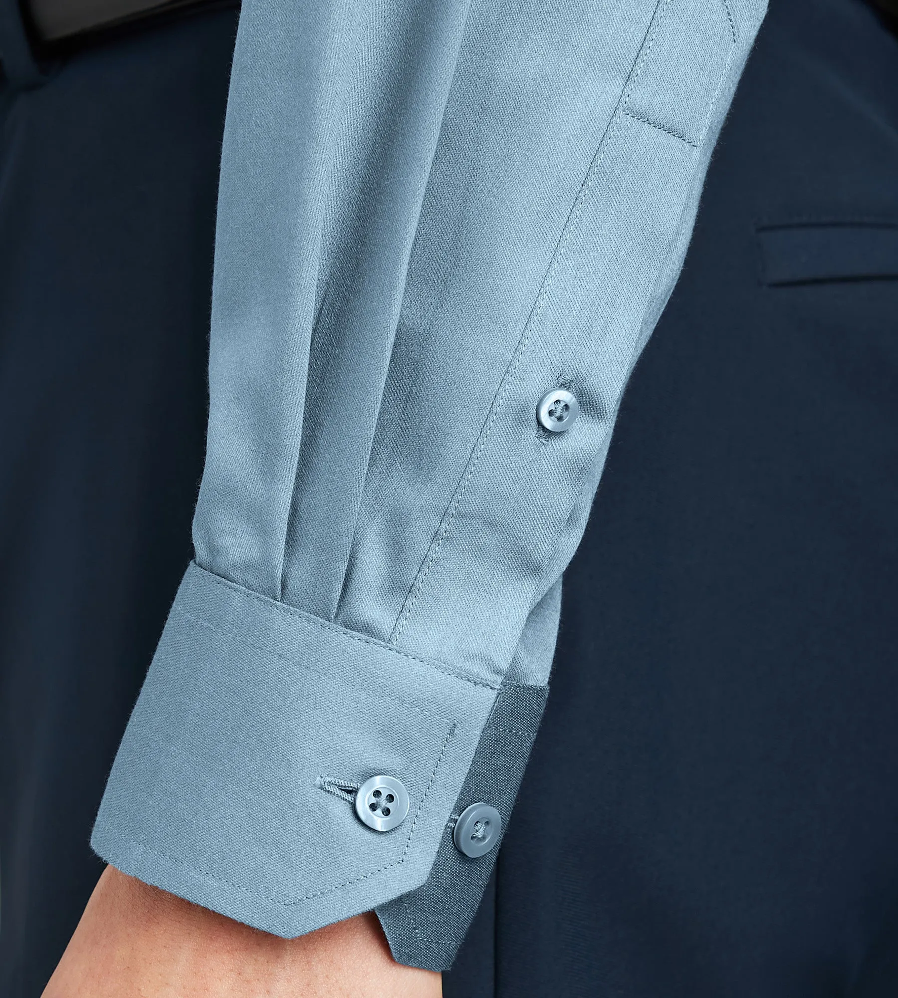 Slim Fit Non- Iron Stretch Sateen Dress Shirt sold by Tip Top product image thumbnail 3