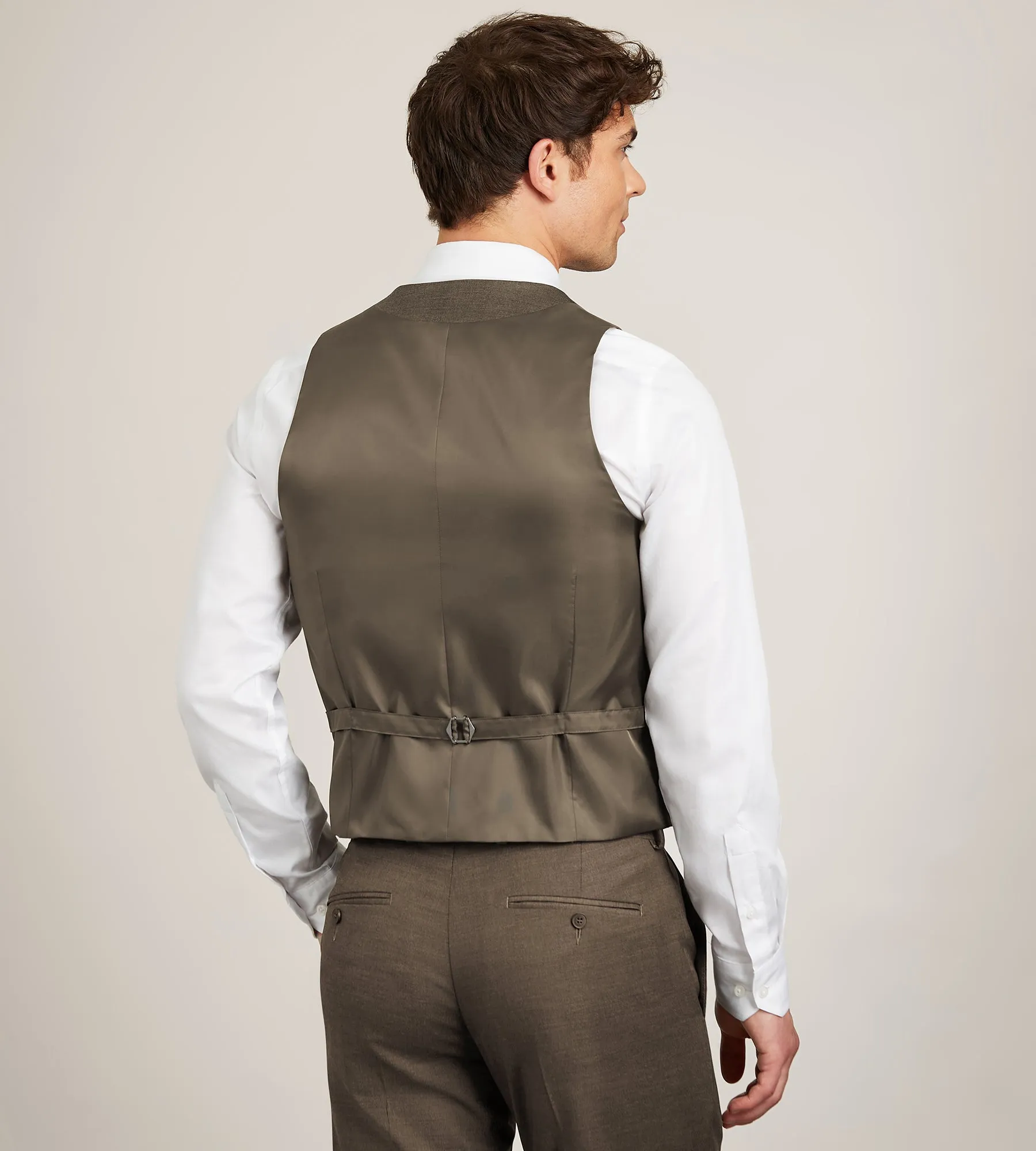 Brown Plaid Suit Vest sold by Tip Top product image thumbnail 3