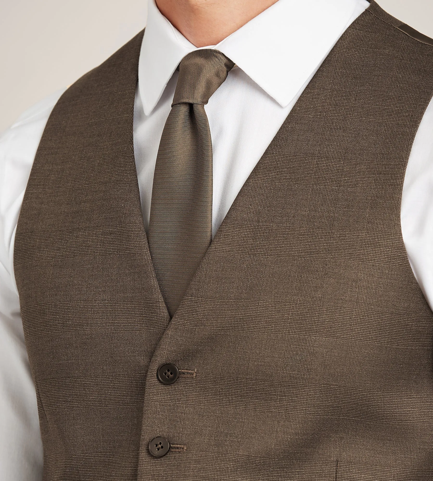 Brown Plaid Suit Vest sold by Tip Top product image thumbnail 2