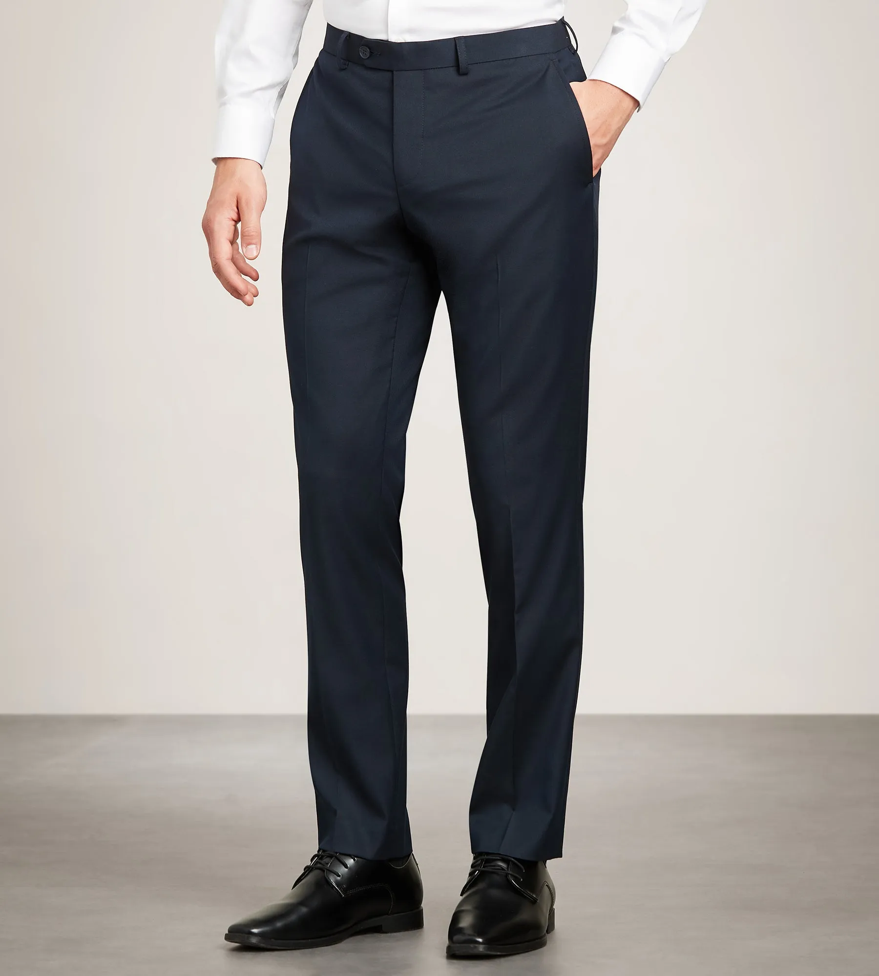 Slim Fit Navy Solid Suit Pants sold by Tip Top