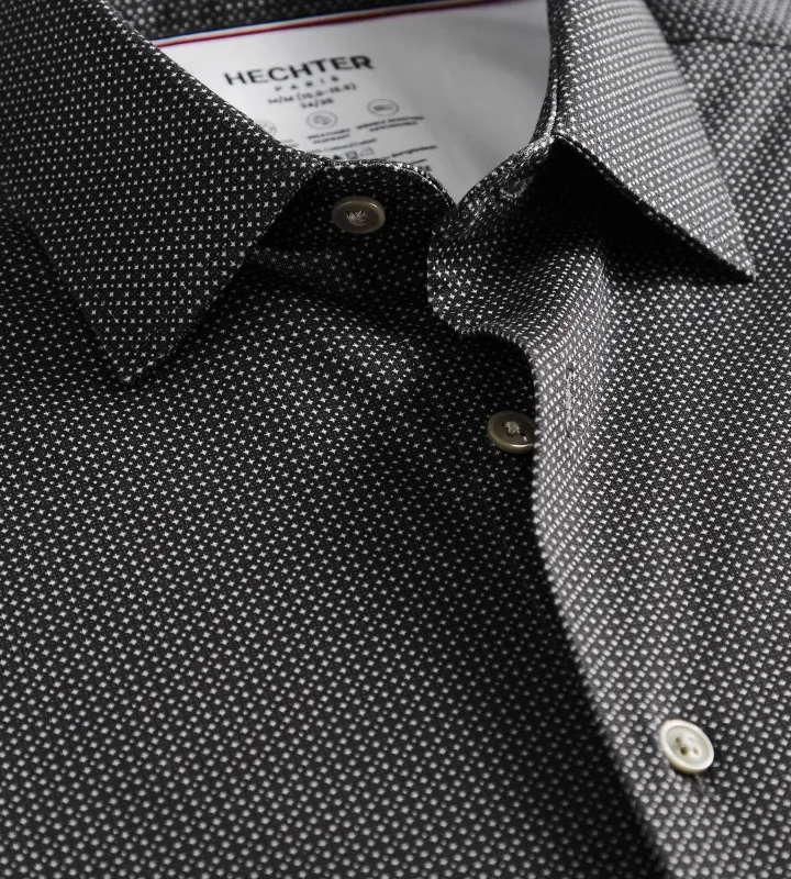 Slim Fit Butterknit Geo Print Dress Shirt made by Tip Top