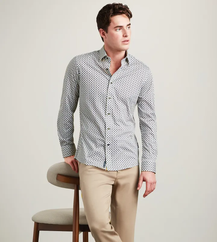Long Sleeve Printed Butterknit Casual Shirt made by Tip Top