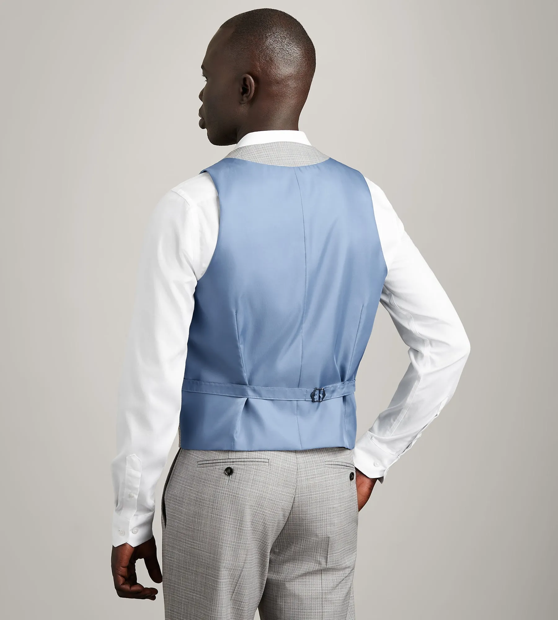 Grey Check Suit Vest sold by Tip Top product image thumbnail 3